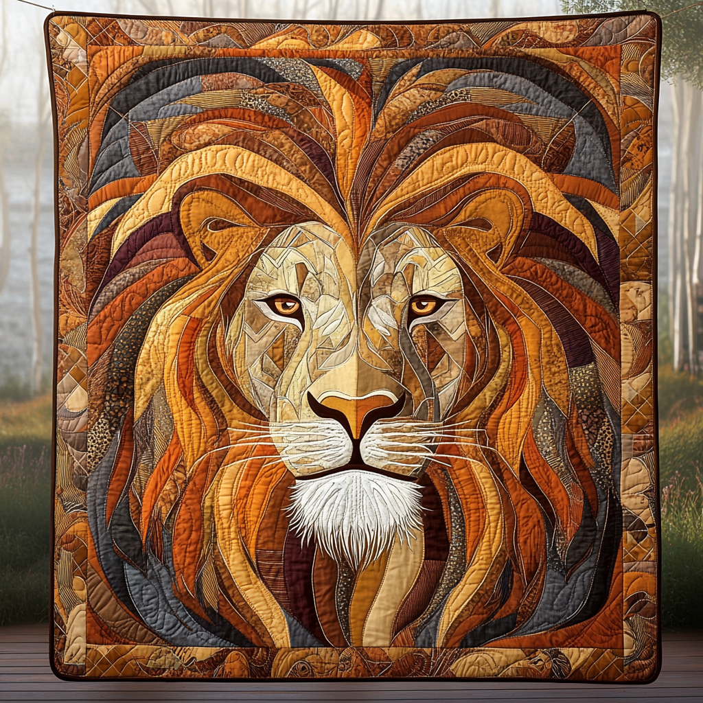 Fierce Majesty Quilted Blanket - Throw (55" x 60")