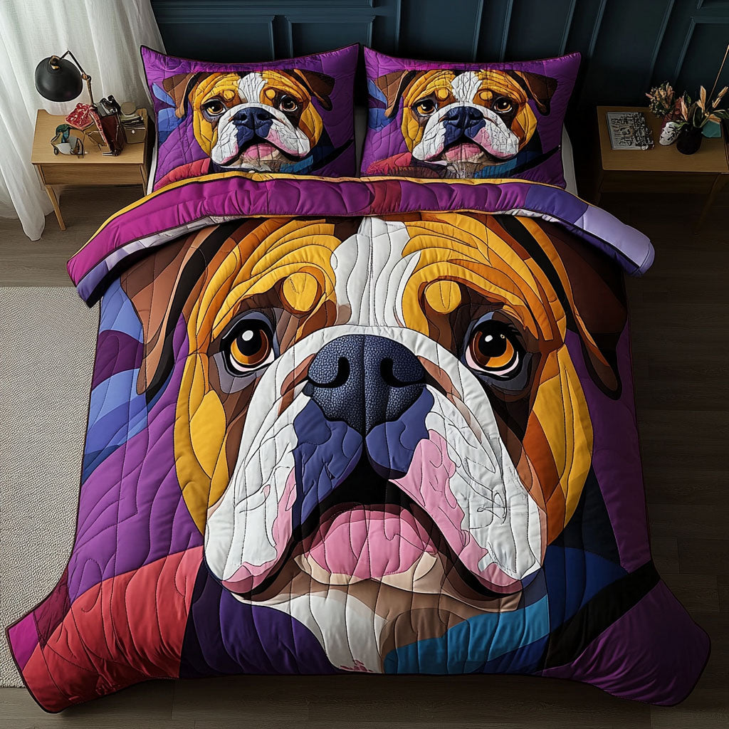 Fierce Patchwork 3-Piece Quilted Bedding Set - Single (59" x 70")