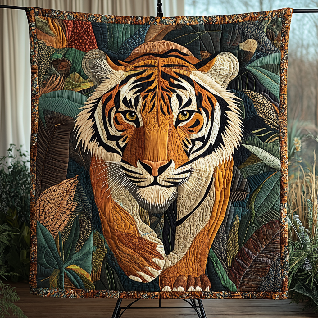 Fierce Shadows Quilted Blanket - Throw (55" x 60")