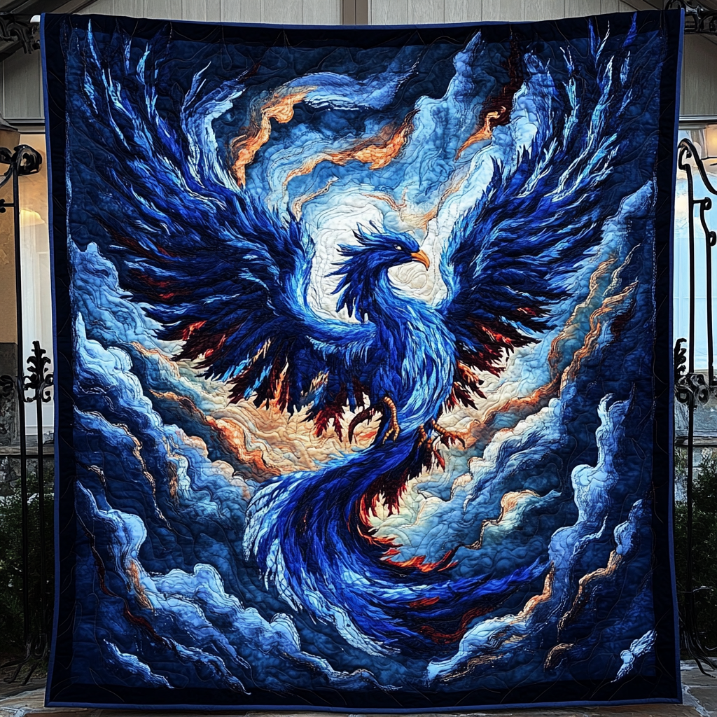 Fiery Ascension Quilted Blanket - Throw (55" x 60")