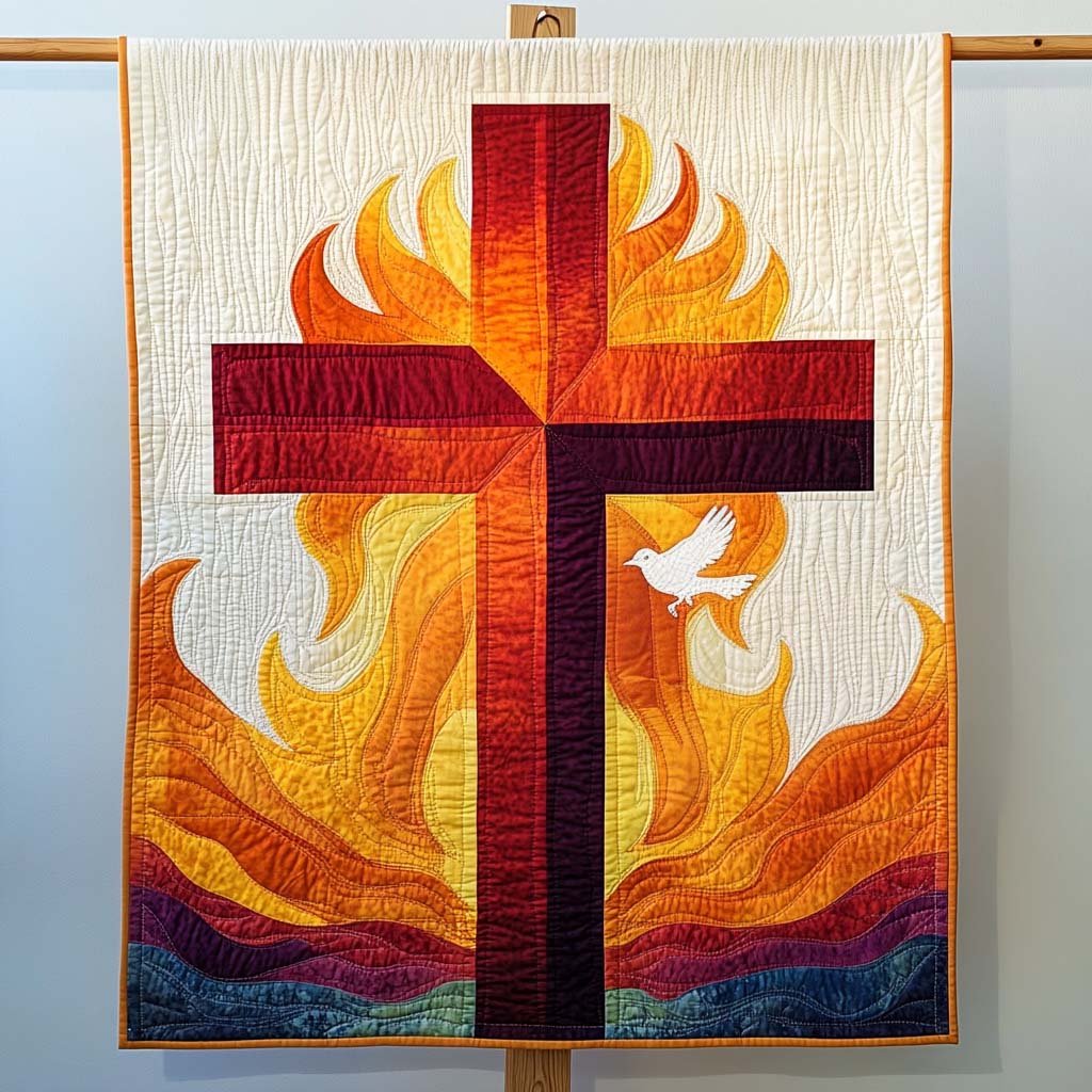 Fiery Emblem Quilted Blanket - Throw (55" x 60")