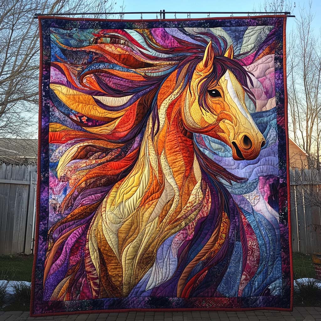 Fiery Spirit Quilted Blanket - Throw (55" x 60")