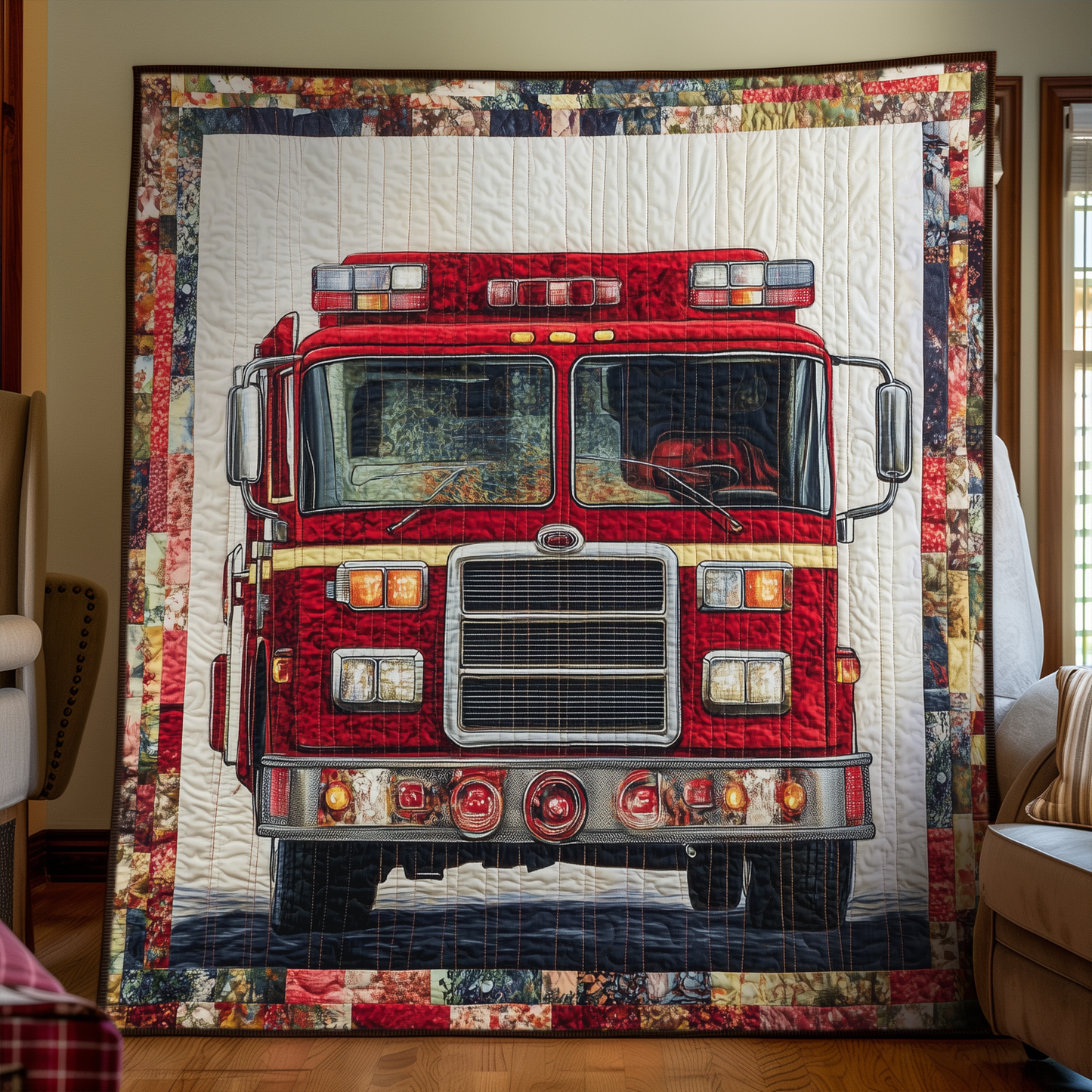 Firefighter Valor Quilted Blanket - Throw (55" x 60")