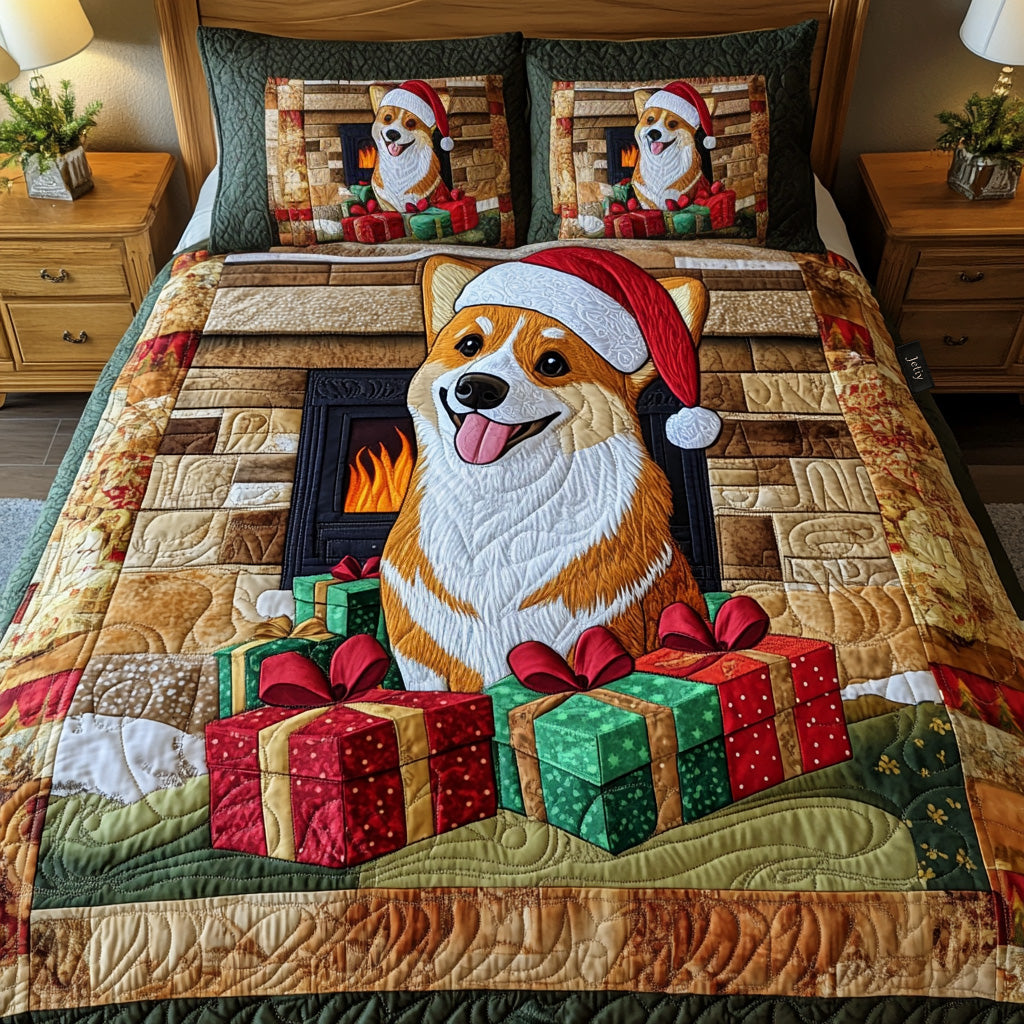 Fireside Glow 3-Piece Quilted Bedding Set - Single (59" x 70")