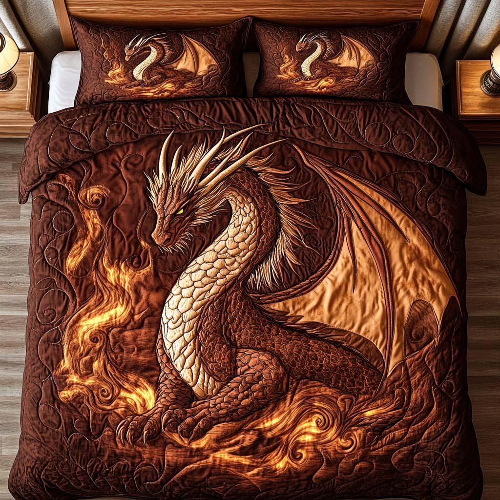 Firestorm Guardian 3-Piece Quilted Bedding Set - Single (59" x 70")