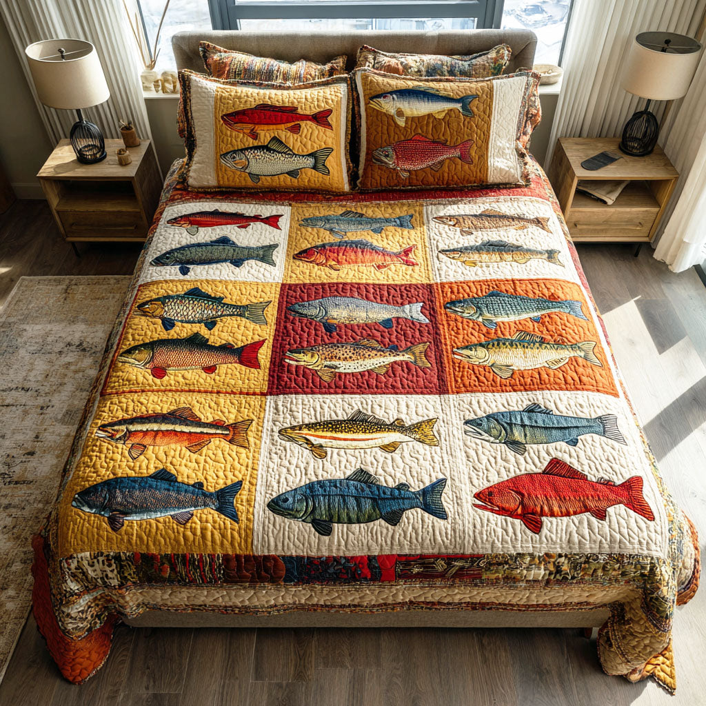 Fisher Cabin 3-Piece Quilted Bedding Set - Single (59" x 70")