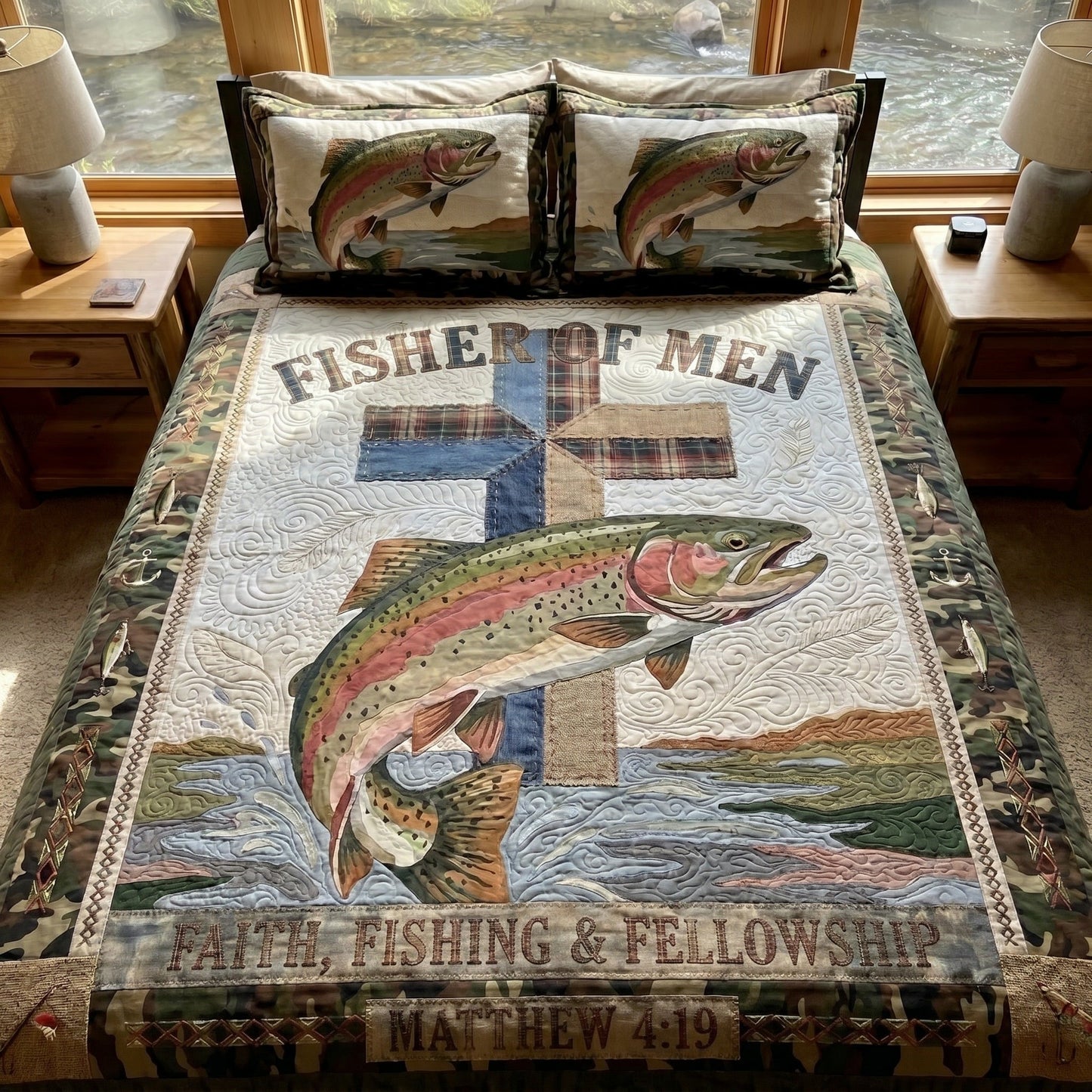 Fisher Faith 3-Piece Quilted Bedding Set - Single (59" x 70")