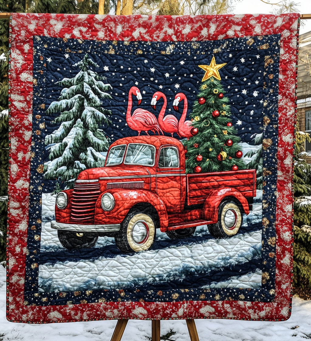 Flamingo Tranquility Quilted Blanket - Throw (55" x 60")