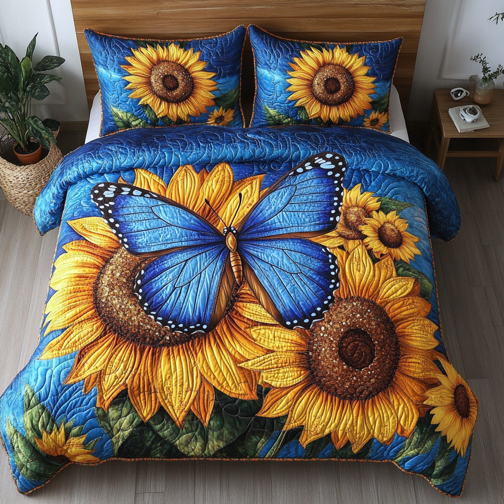 Flight of Fantasy 3-Piece Quilted Bedding Set - Single (59" x 70")