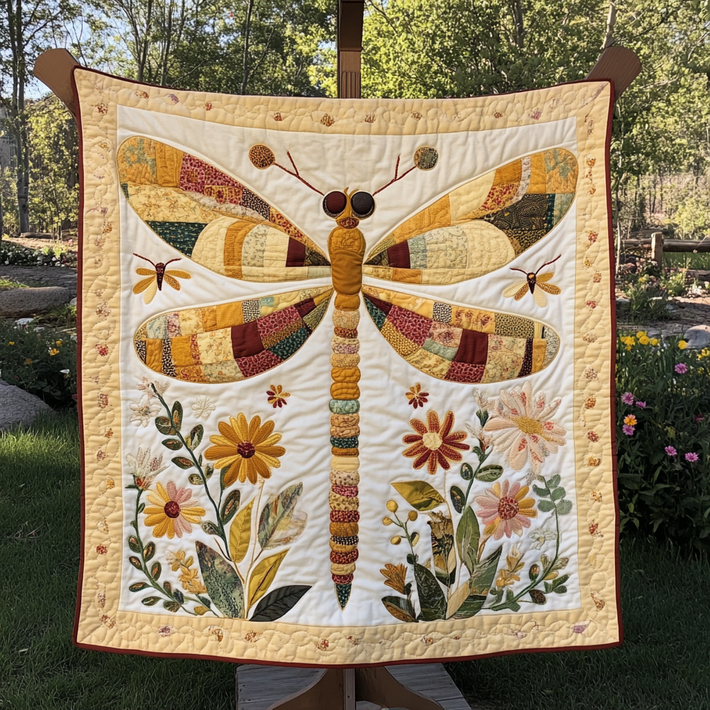 Flight of Grace Quilted Blanket - Throw (55" x 60")