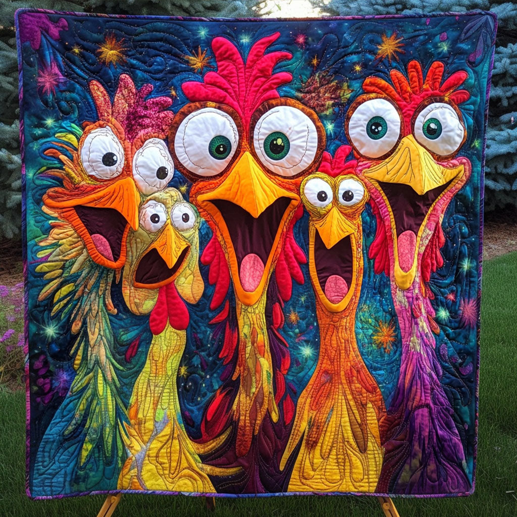 Flock of Fun Quilted Blanket - Throw (55" x 60")