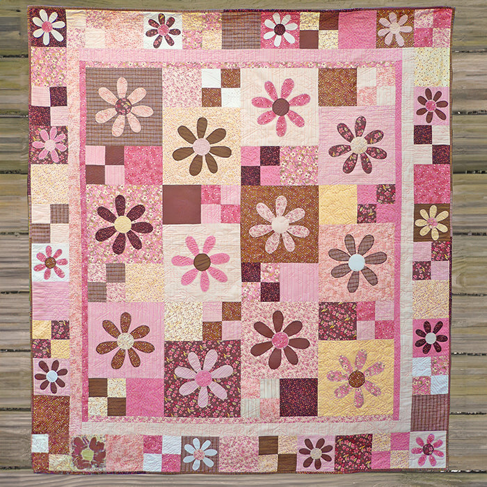 Floral Mosaic Quilted Blanket - Throw (55" x 60")