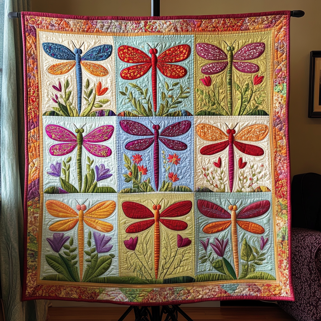 Floral Flight Quilted Blanket - Baby (30" x 40")
