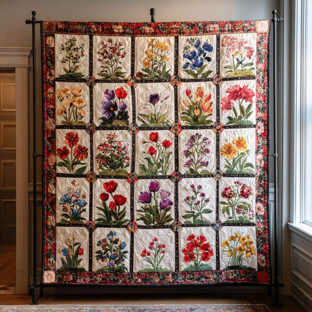 Floral Path Quilted Blanket - Baby (30" x 40") - Pack 1