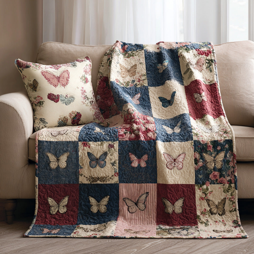 Floral Wings Quilted Blanket - Baby (30" x 40") - Pack 1