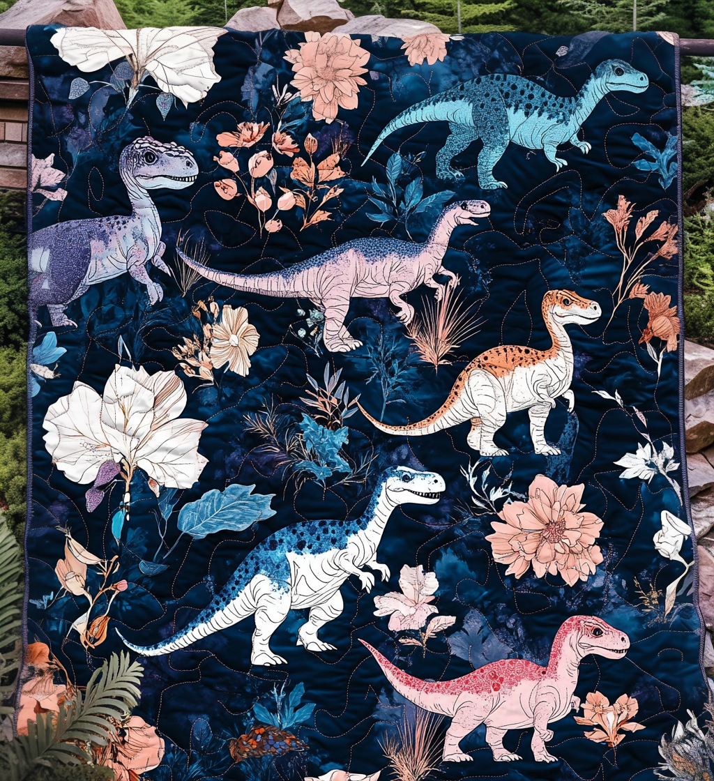 Floraldactyl Art Quilt Hanging - Baby (30" x 40")