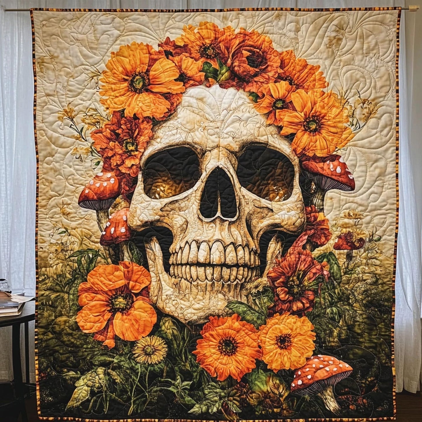Flowered Essence Quilted Blanket - Throw (55" x 60")