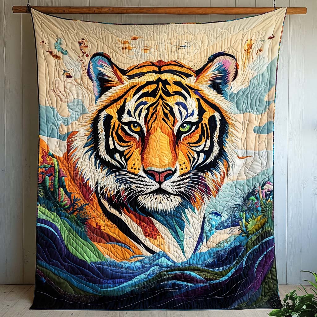 Flowing Essence Quilted Blanket - Throw (55" x 60")