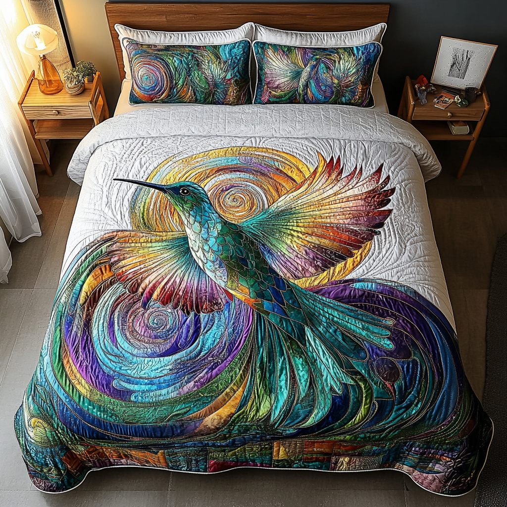 Flutter Breeze 3-Piece Quilted Bedding Set - Single (59" x 70")