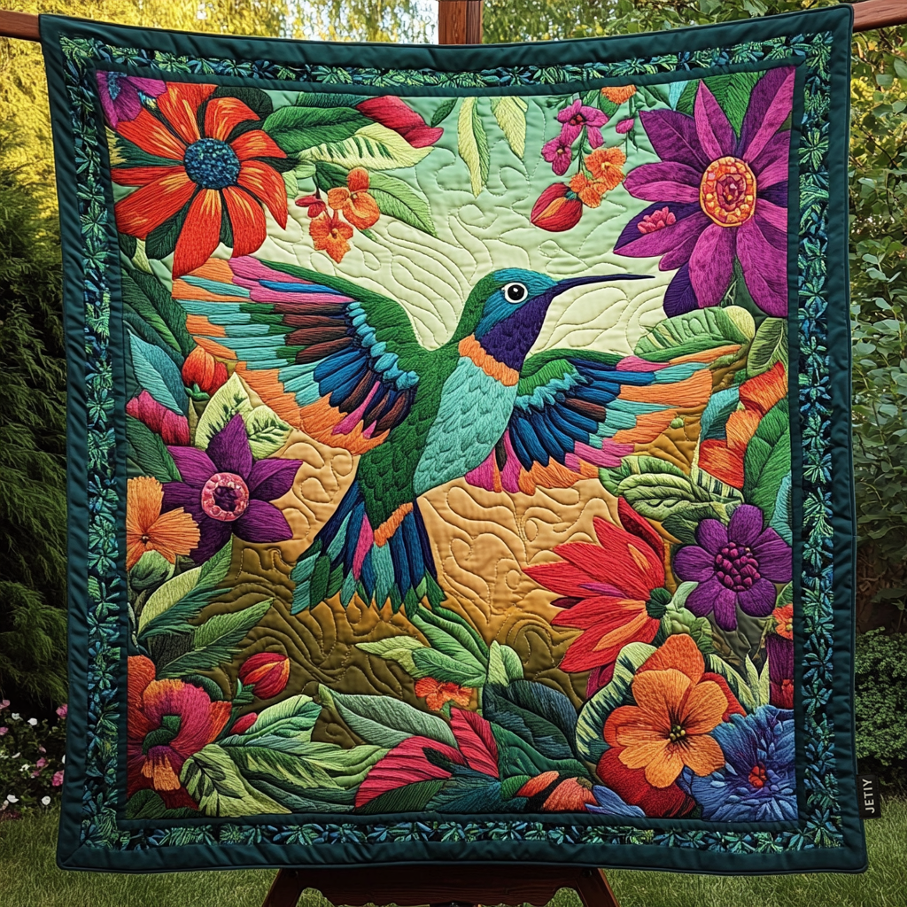 Fluttering Grace Quilted Blanket - Throw (55" x 60")