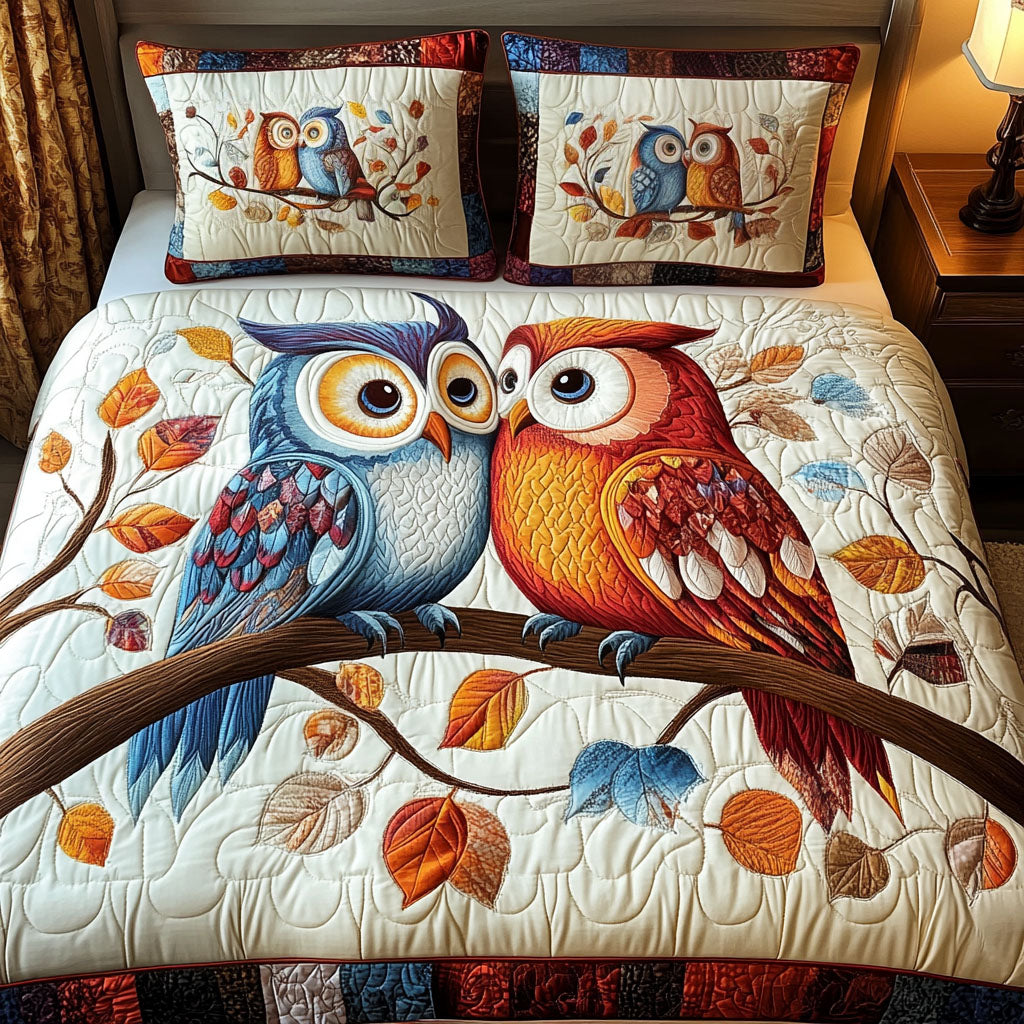 Forest Companions 3-Piece Quilted Bedding Set - Single (59" x 70")
