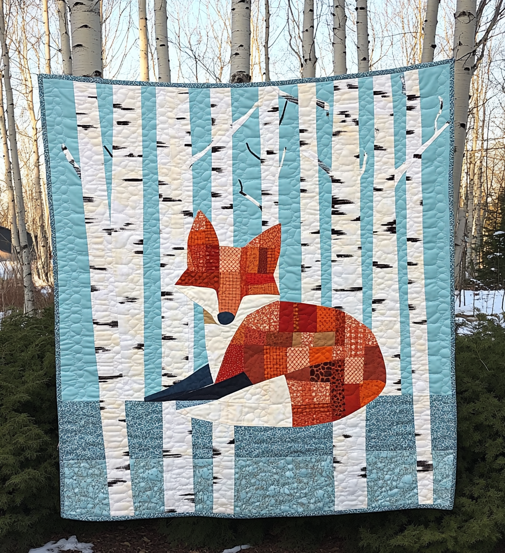 Forest Flare Quilted Blanket - Throw (55" x 60")