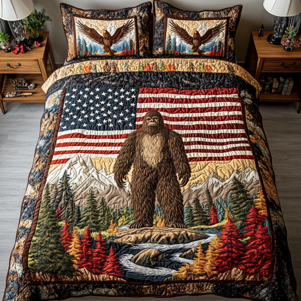 Forest Glory 3-Piece Quilted Bedding Set - Single (59" x 70")
