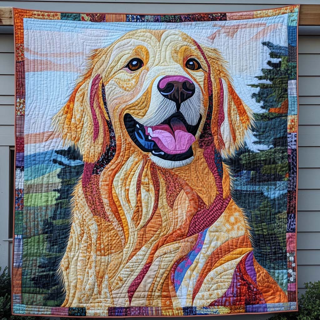 Forest Glow Quilted Blanket - Throw (55" x 60")