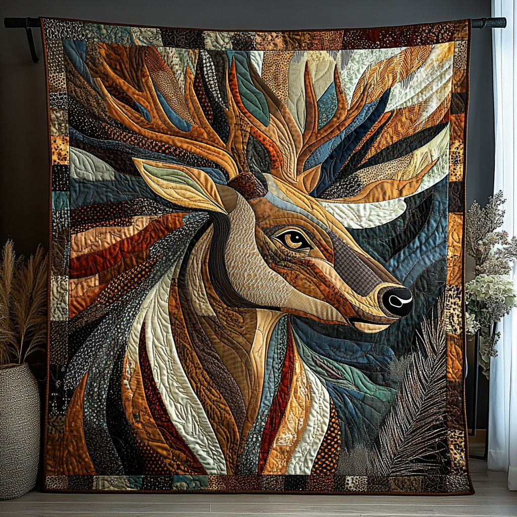 Forest Grace Quilted Blanket - Throw (55" x 60")