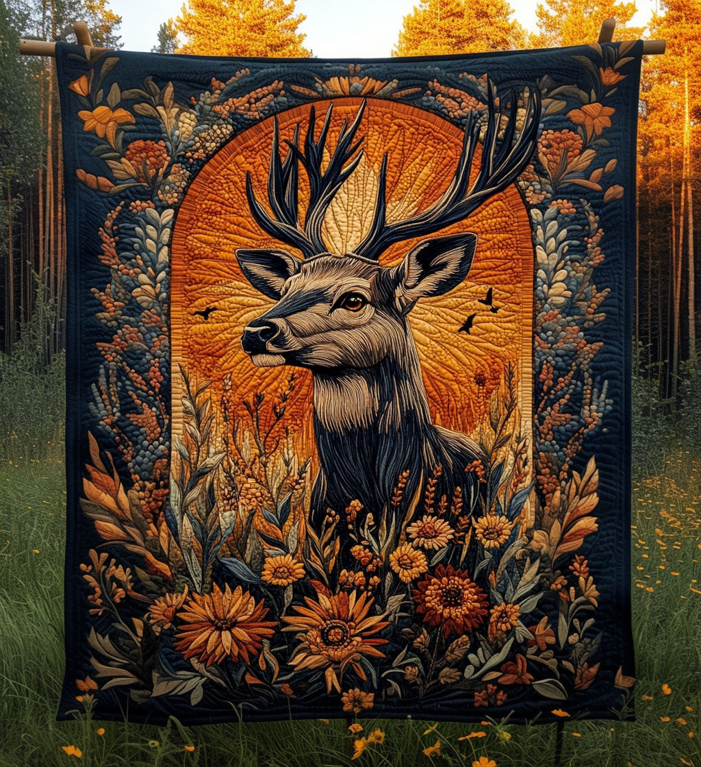 Forest Grace Quilted Blanket - Throw (55" x 60")