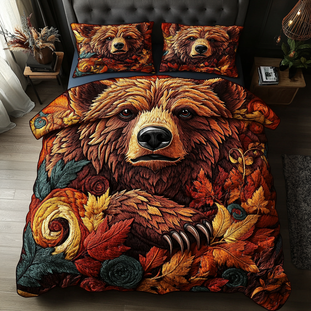 Forest Guardian 3-Piece Quilted Bedding Set - Single (59" x 70")
