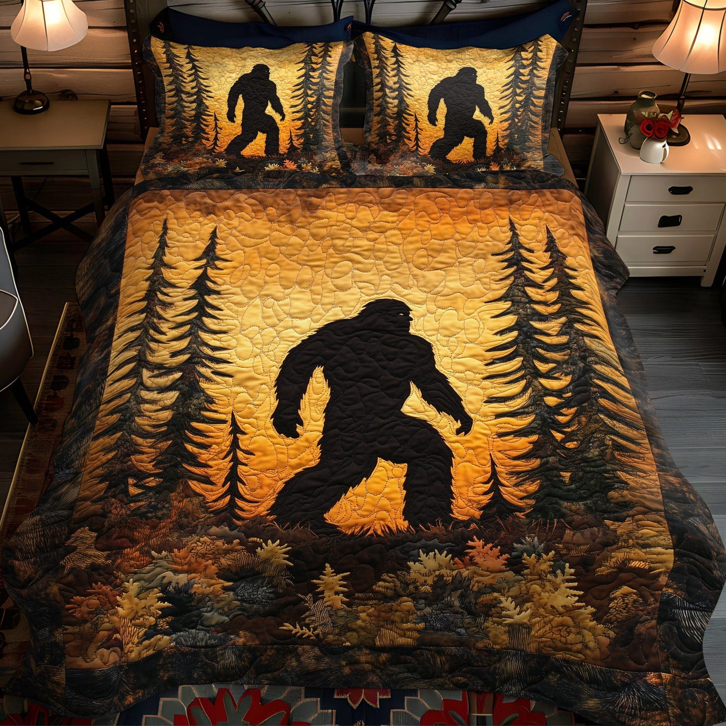 Forest Guardian 3-Piece Quilted Bedding Set - Single (59" x 70")