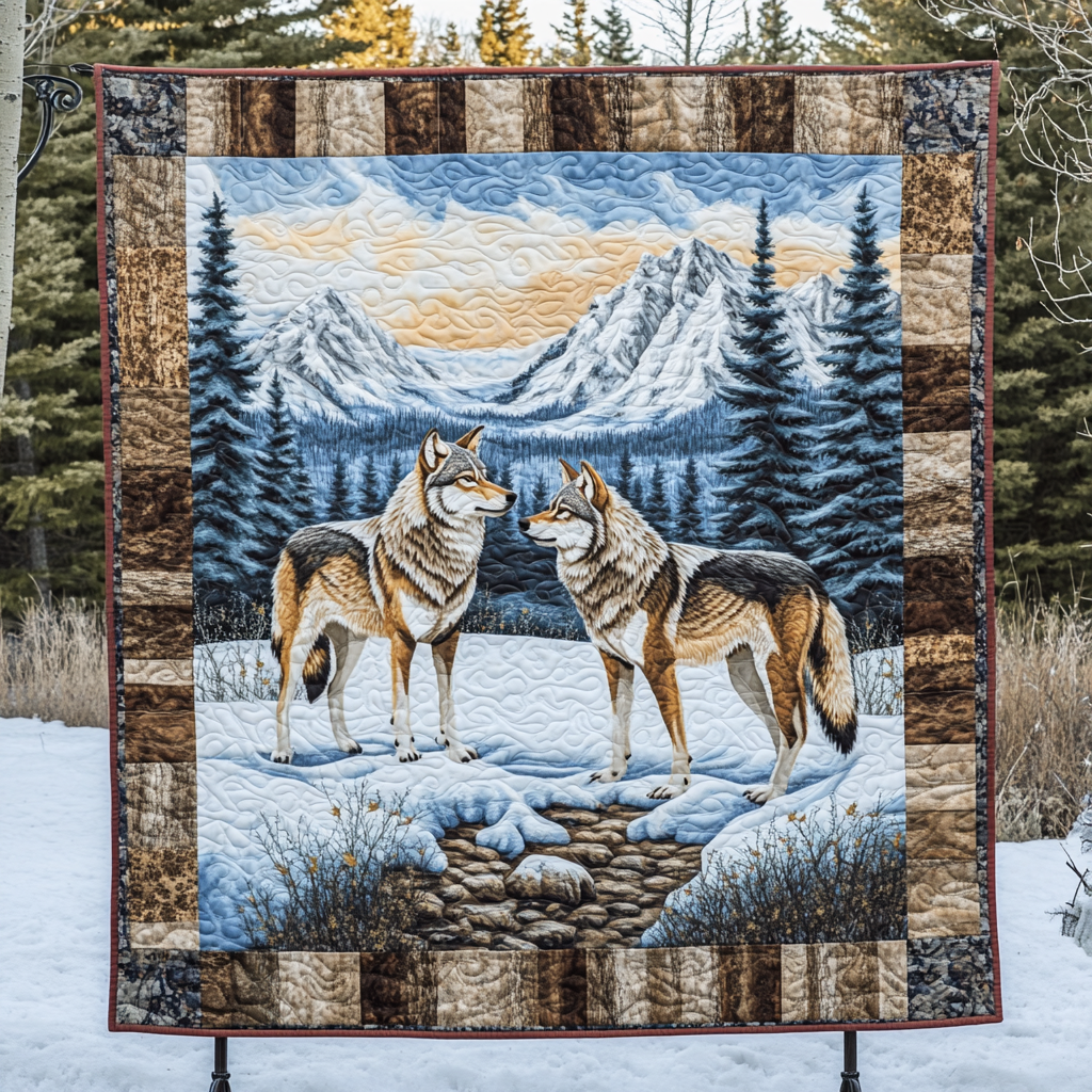 Forest Harmony Quilted Blanket - Throw (55" x 60")