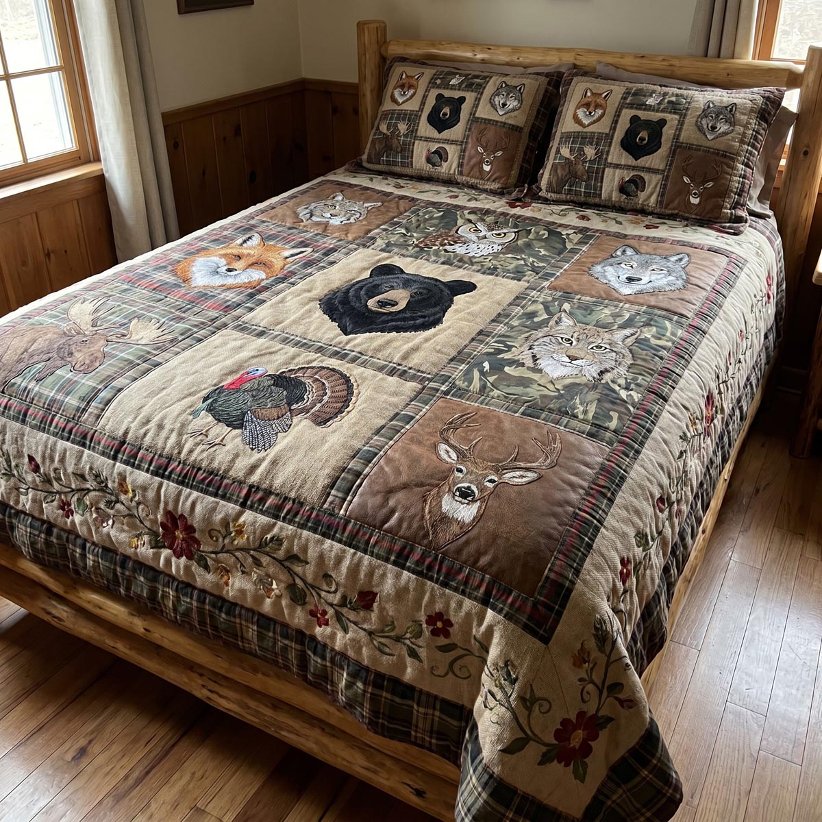 Forest Lodge 3-Piece Quilted Bedding Set - Single (59" x 70")