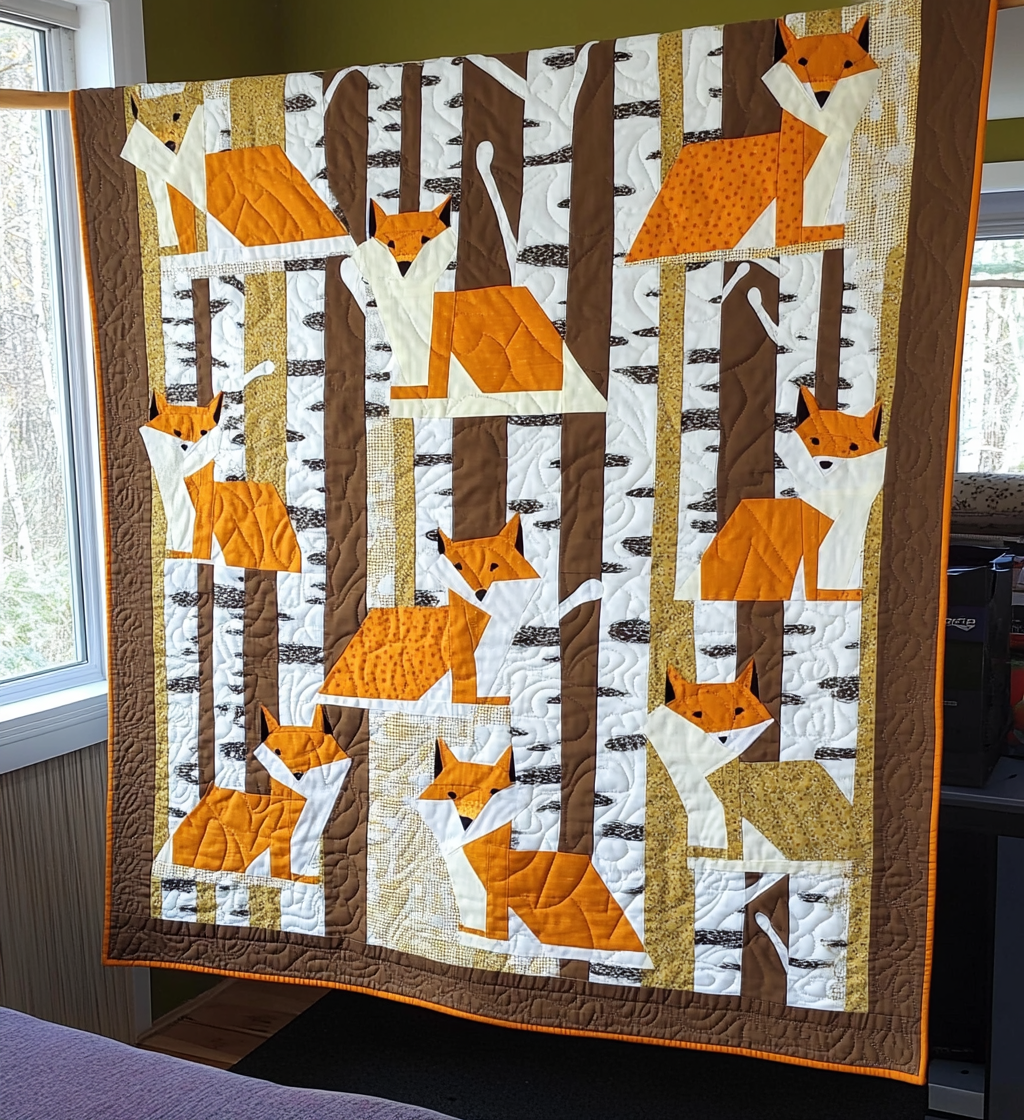Foxglove Meadows Quilted Blanket - Throw (55" x 60")
