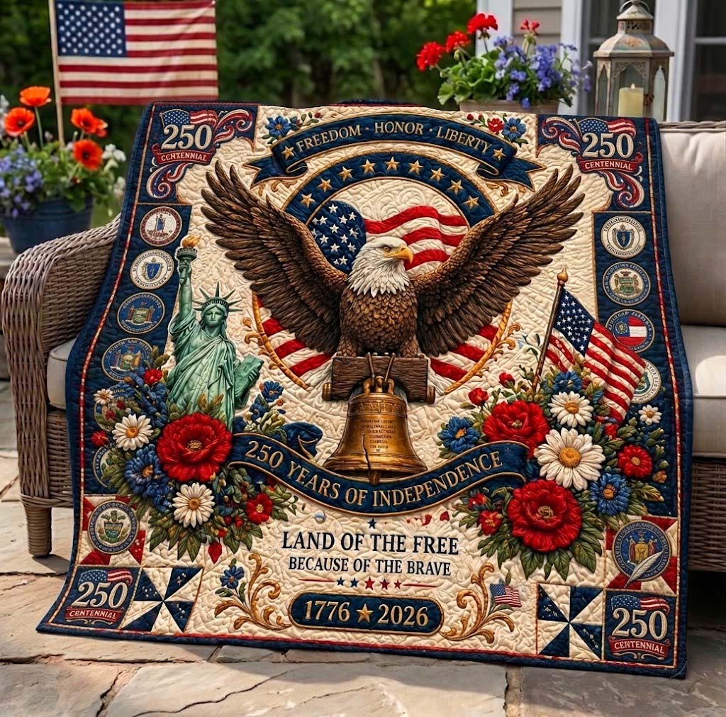 Freedom Eagle Heritage Quilted Blanket - Baby (30" x 40") - Pack 1