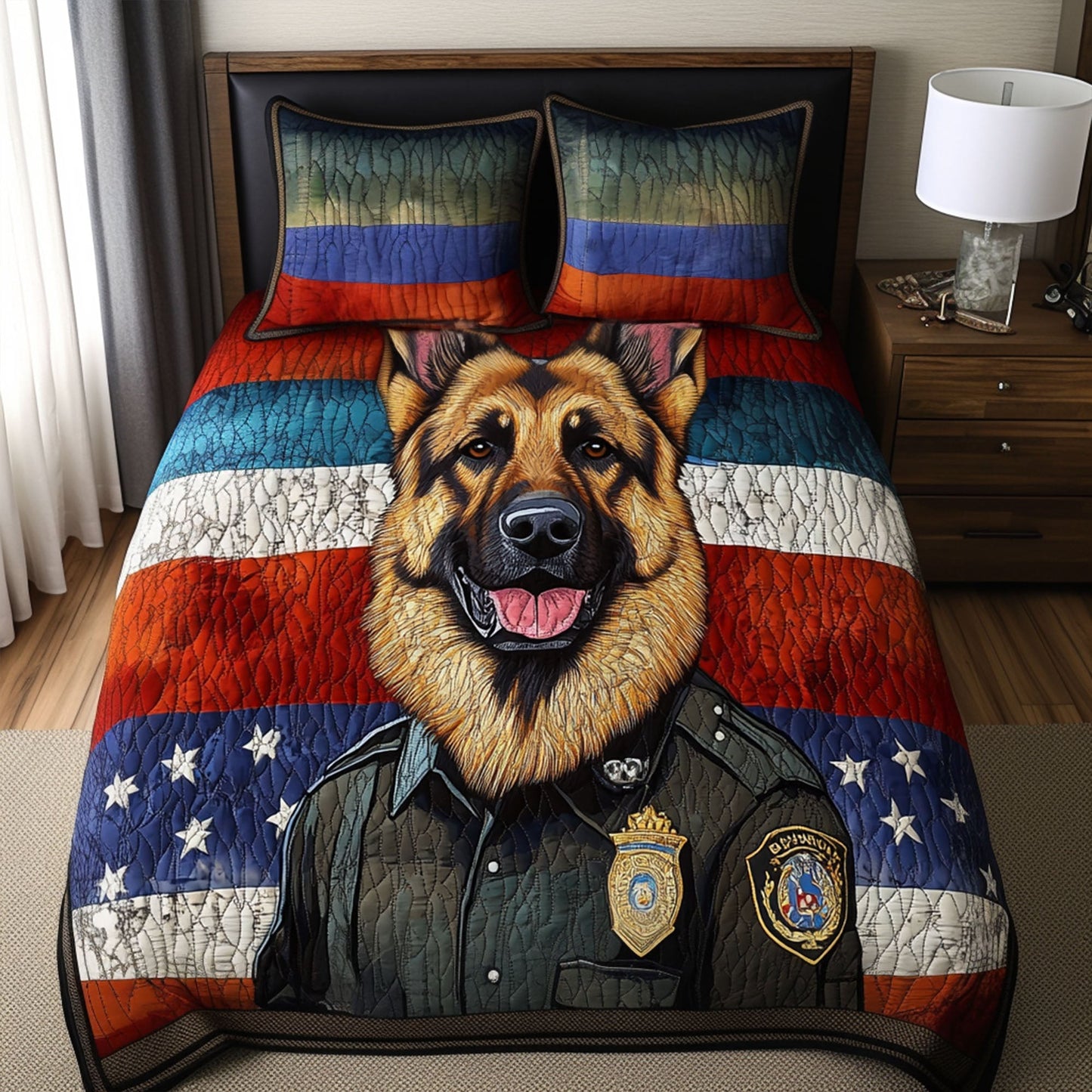 Freedom Fighter 3-Piece Quilted Bedding Set - Single (59" x 70")