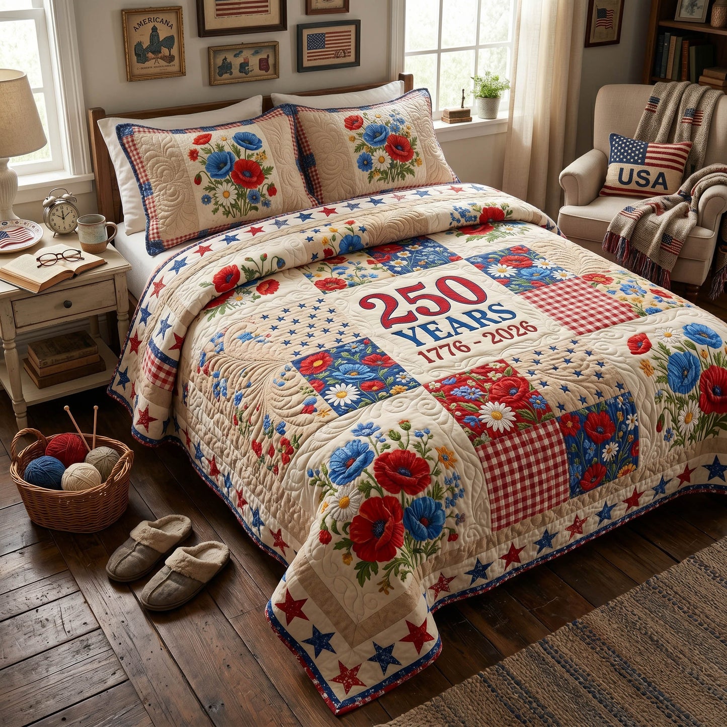 Freedom Legacy 3-Piece Quilted Bedding Set - Single (59" x 70")