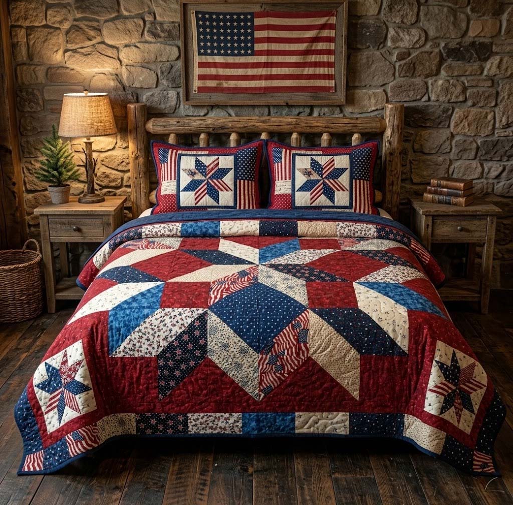 Freedom Lodge 3-Piece Quilted Bedding Set - Single (59" x 70")