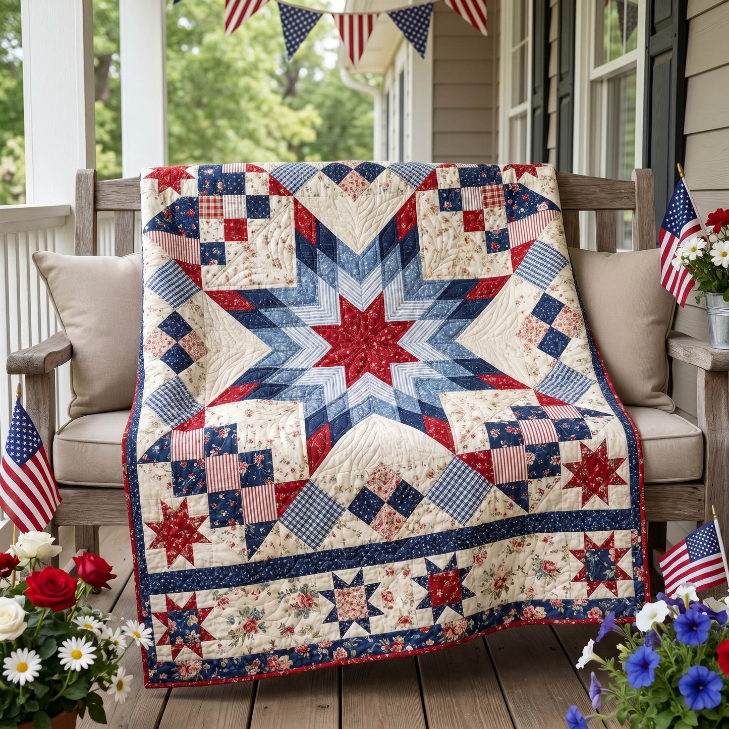 Freedom Mosaic Quilted Blanket - Baby (30" x 40") - Pack 1