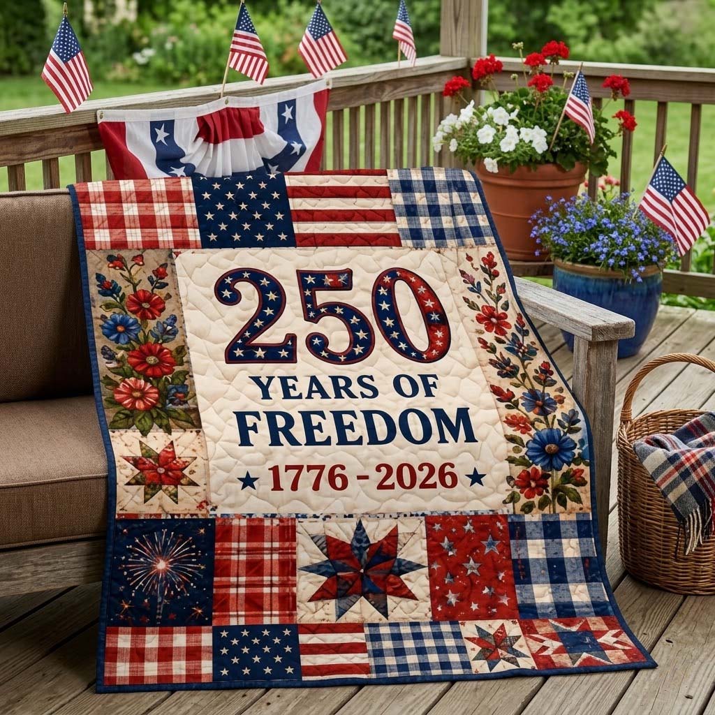 Freedom Patch Americana Quilted Blanket - Baby (30" x 40") - Pack 1