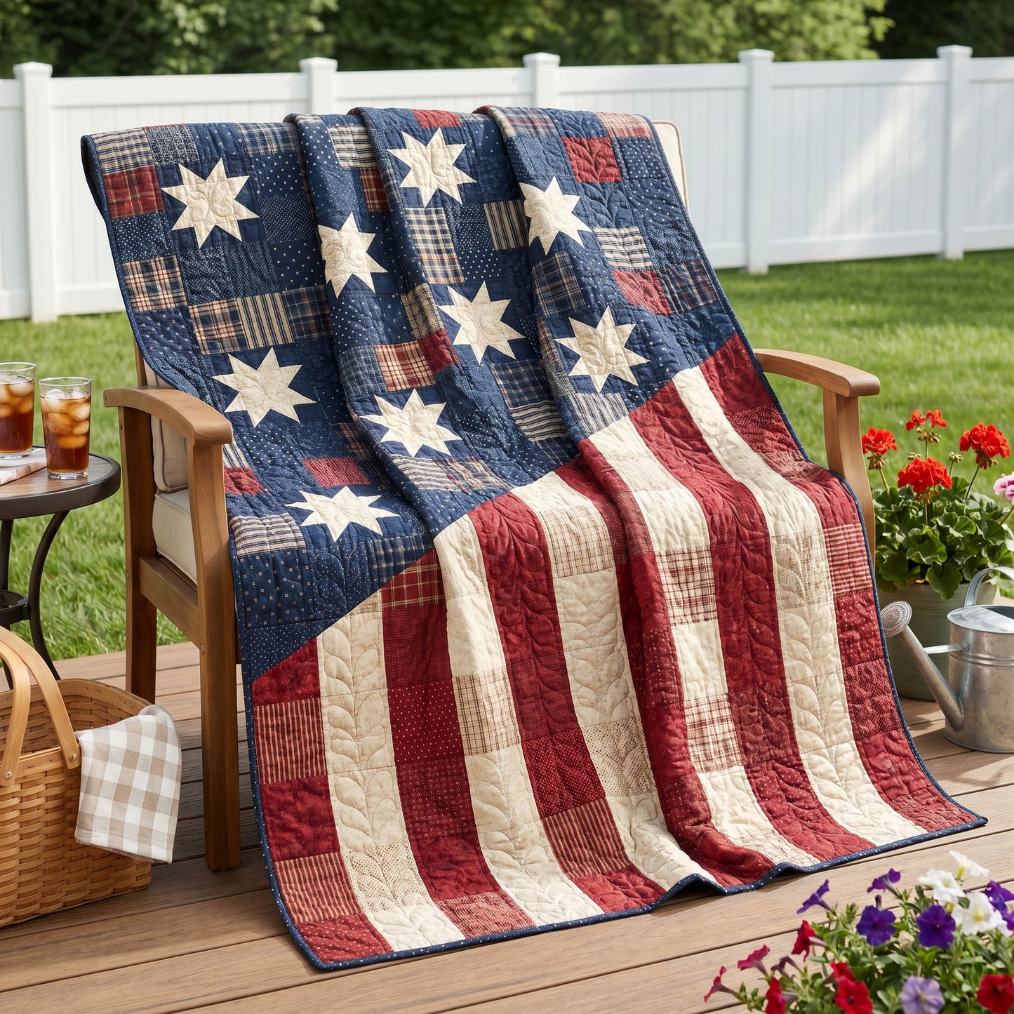 Freedom Patchwork Quilted Blanket - Baby (30" x 40") - Pack 1