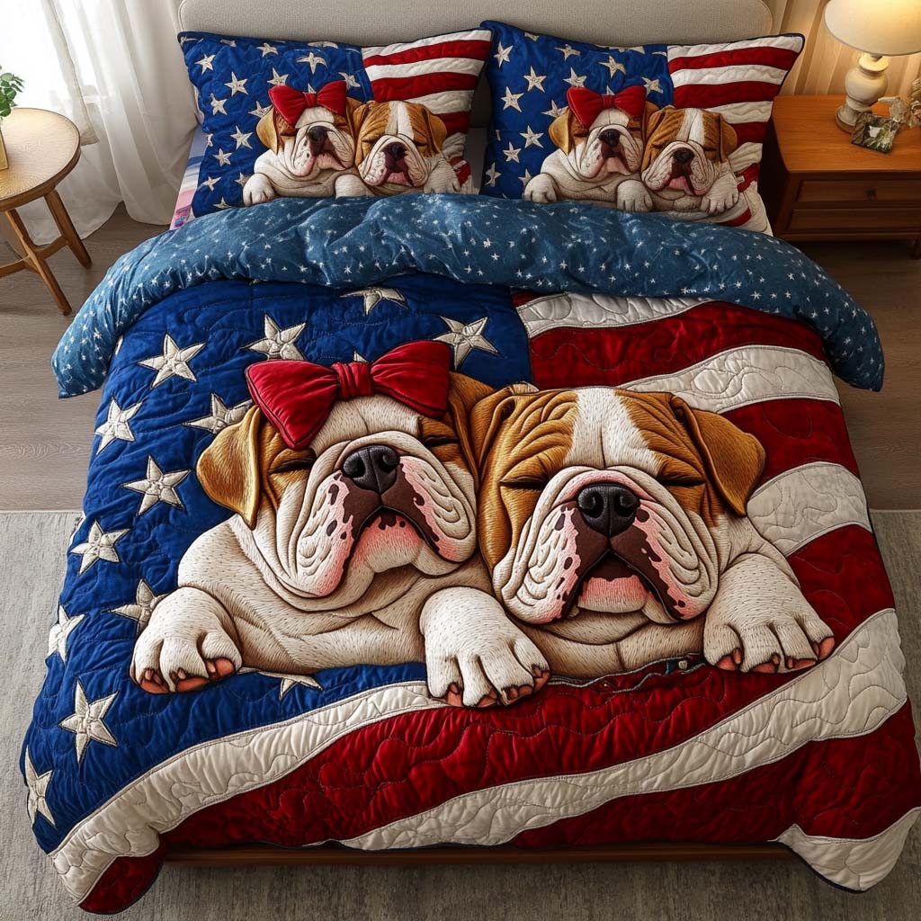 Freedom Pawtriot 3-Piece Quited Bedding Set - Single (59" x 70")