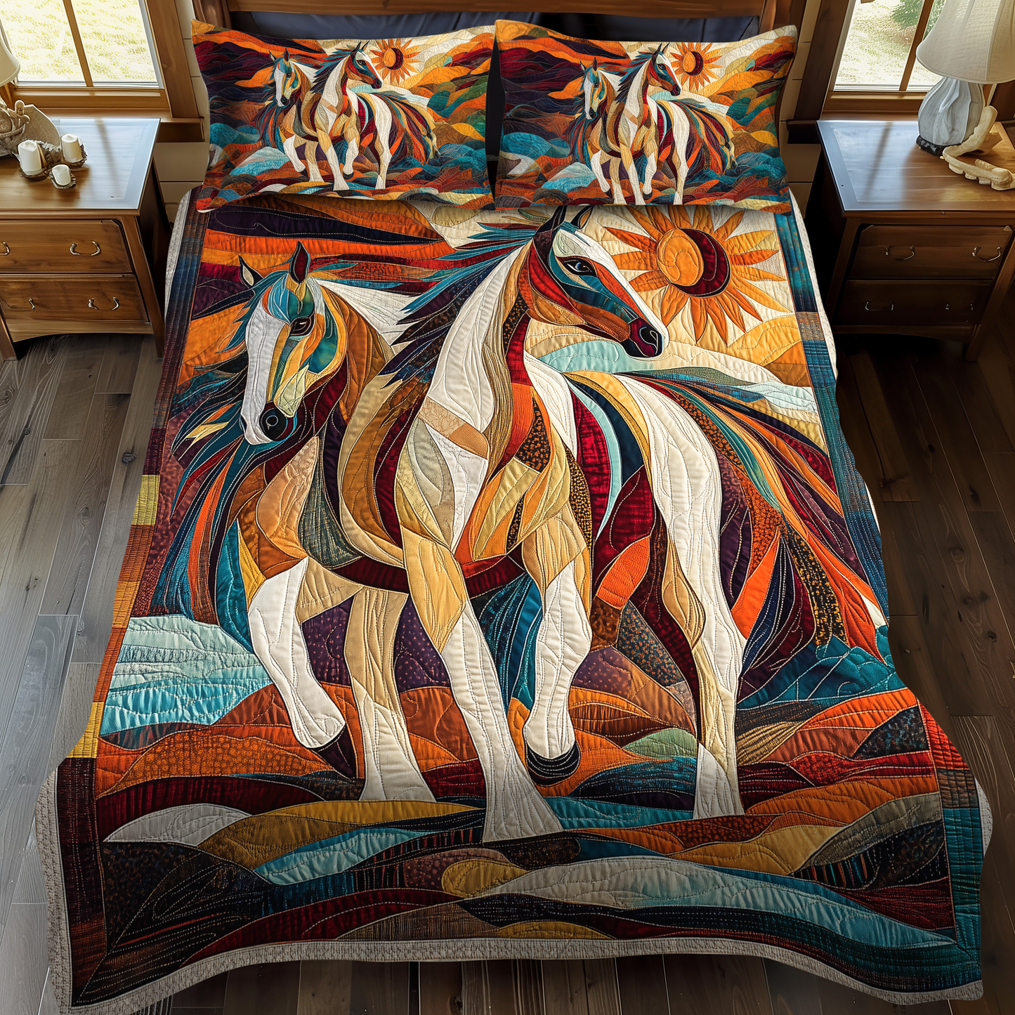 Freedom Ride 3-Piece Quilted Bedding Set - Single (59" x 70")