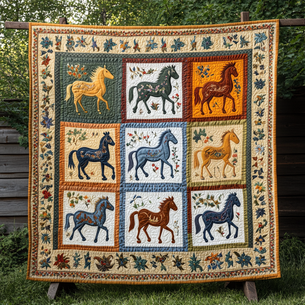 Freedom Rider Quilted Blanket - Throw (55" x 60")