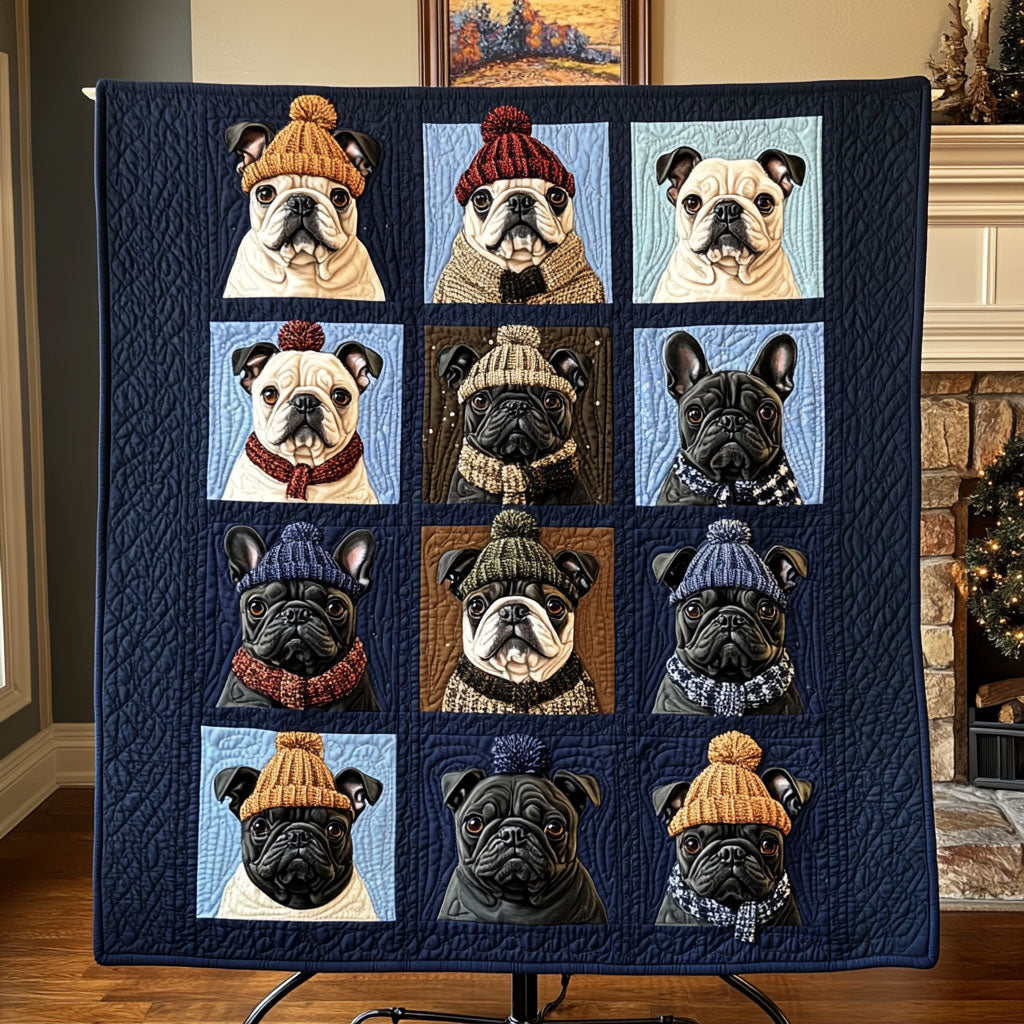 French Bulldog Joy Quilted Blanket - Throw (55" x 60")