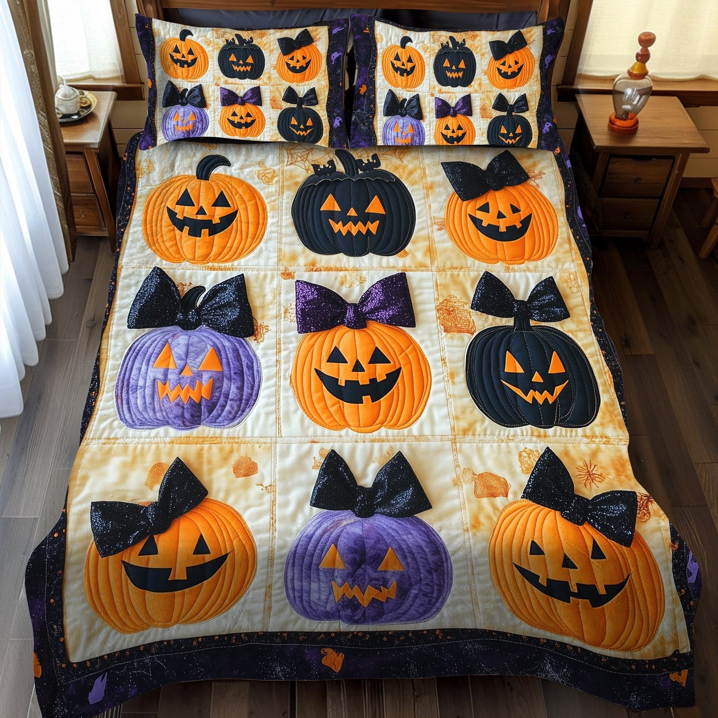 Fright Night 3-Piece Quilted Bedding Set - Single (59" x 70")