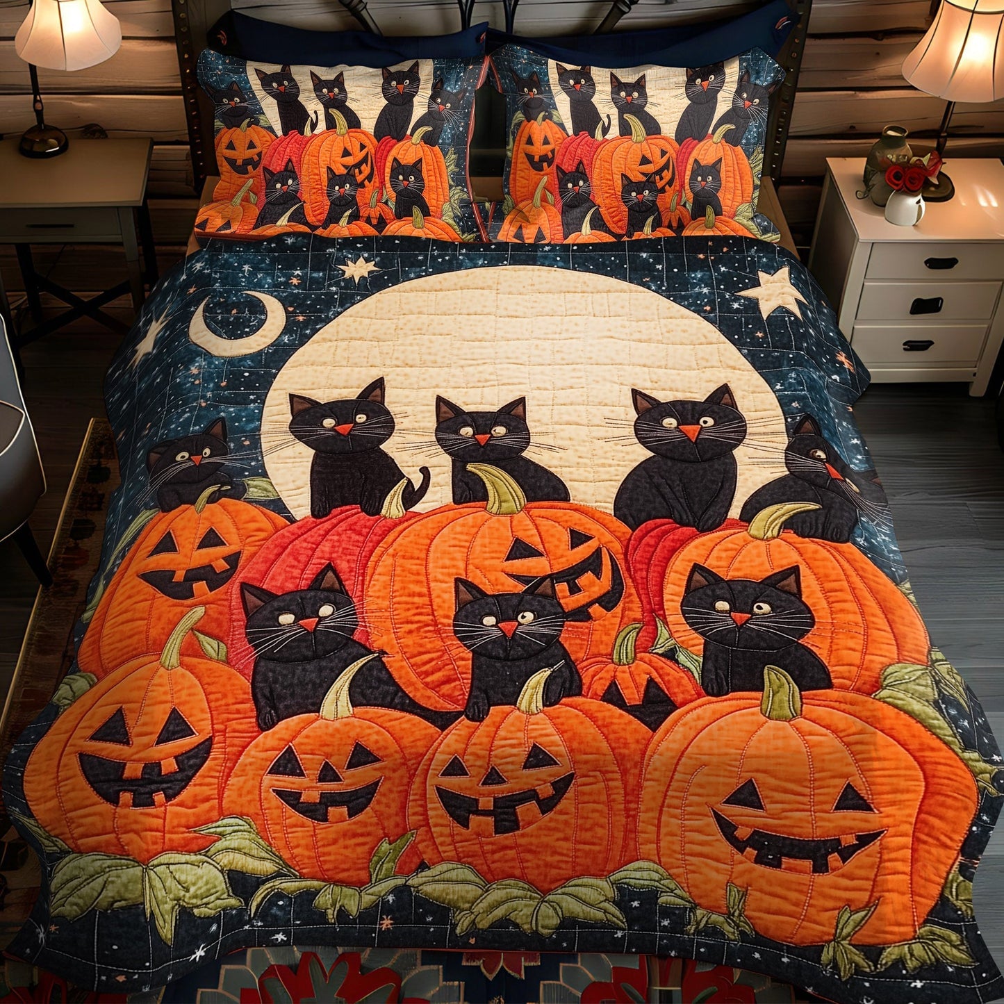 Fright Night Fun Quilted Bedding Set - Single (59" x 70")