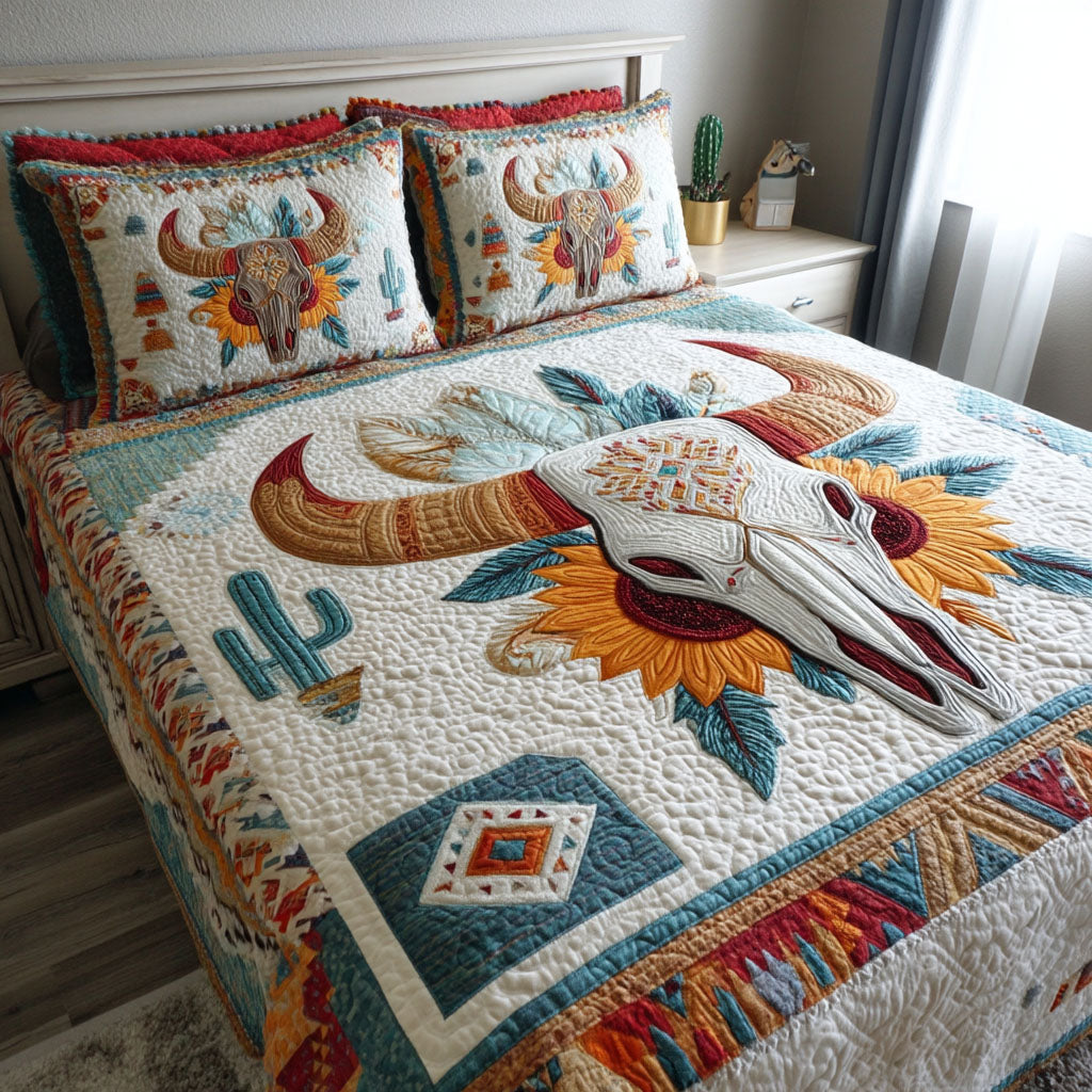 Frontier Spirit 3-Piece Quilted Bedding Set - Single (59" x 70")