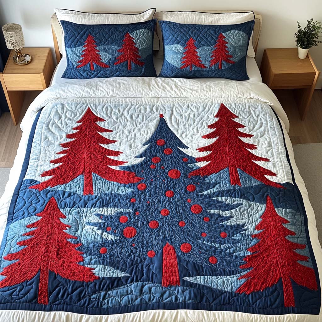 Frosted Pines 3-Piece Quilted Bedding Set - Single (59" x 70")